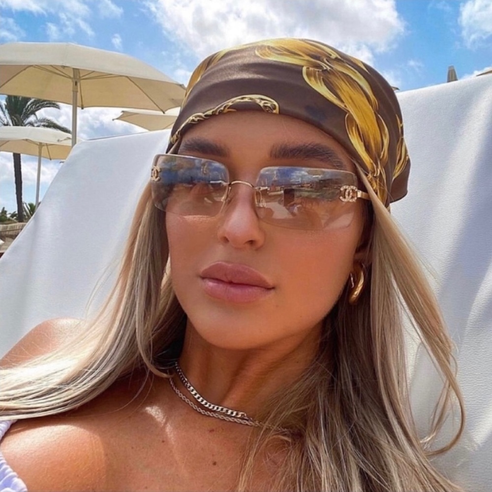 RARE CHANEL Large Silk Scarf AUTHENTICATED